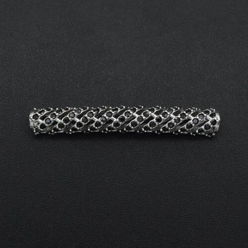 34x5mm 100% CZ Zircon DIY Jewelry Tube Bar Bead Charm Wholesale Top Quality Jewellwery Finding Supplies
