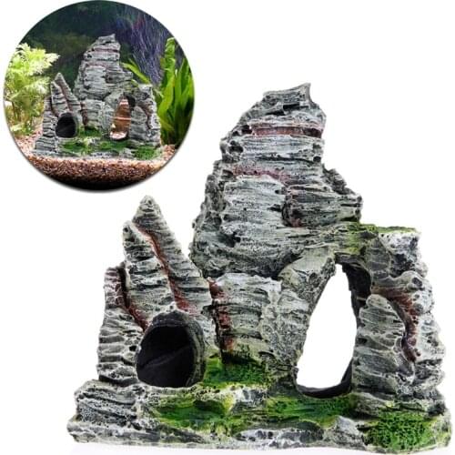 Aquarium Fish Tank Ornament Rockery Hiding Cave Landscape Decor Underwater Decor for aquarium