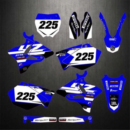 Free Customized Stickers Graphics Backgrounds Decals For YAMAHA YZ125 YZ250 YZ125/250 YZ 2002-2007 2008 2009 2010 2011 2012-2014