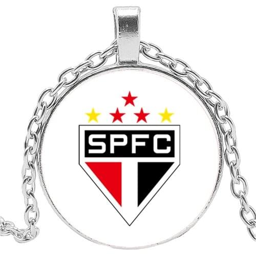 Sao Paulo Football Club Brazil Charm Pendant Necklace for Couples Friendship Women Men Girl Boy Birthday Jewelry Gift