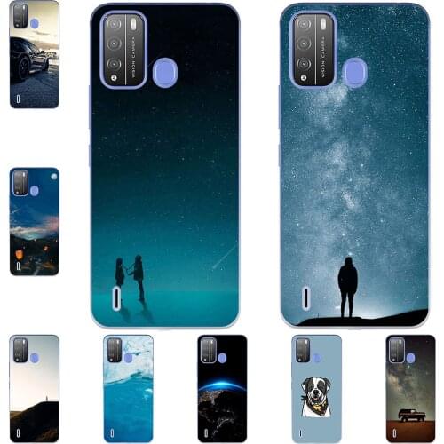 I am alone Phone Case For Itel Vision 1 1 Pro 1 Plus Bags Fashion Luxury Color Cartoon Printed Paint Mobile