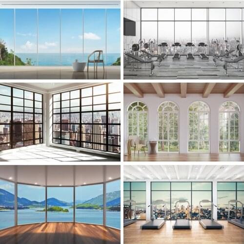 Interior Backdrop Photocall Gym Fitness Equipment Window Room Decor Photography Custom Photographic Background For Photo Studio