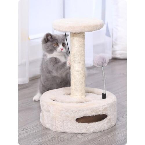 New Cat Toy Climbing Furniture Cat Scratching Wood Cute Elephant Lion Shape Interactive Toys Kitten Climbing Frame