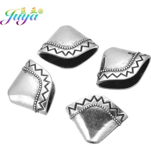Juya 10pcs/lot DIY Antique Silver Color Bead Caps Accessories For Handmade Brushes Tassels Jewelry Making Supplies