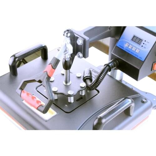 Combo Heat Press Machine Thermal Transfer Machine Sublimation Machine for Cap Mug Plate T-shirt Printing 8 in 1 White/black
