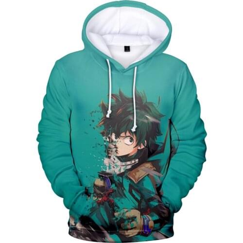 Creative 3D Hoodies Sweatshirts Boku No/My Hero Academia Midoriya Izuku Deku Cosplay Men/Boy/Kids Sweatshirts Hoodies Clothing