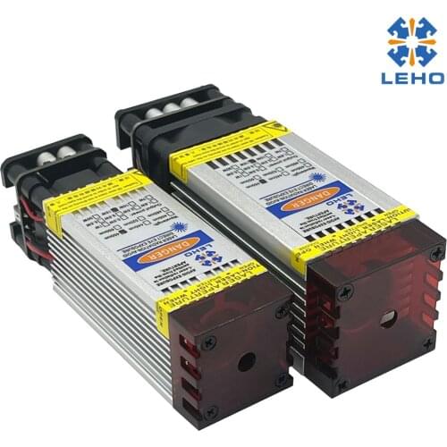 LEHO 15W Blue Laser Module CNC Laser Head Fast Engraving Fixed Focus and Light Blocking Design for Laser Engraving and Cutting