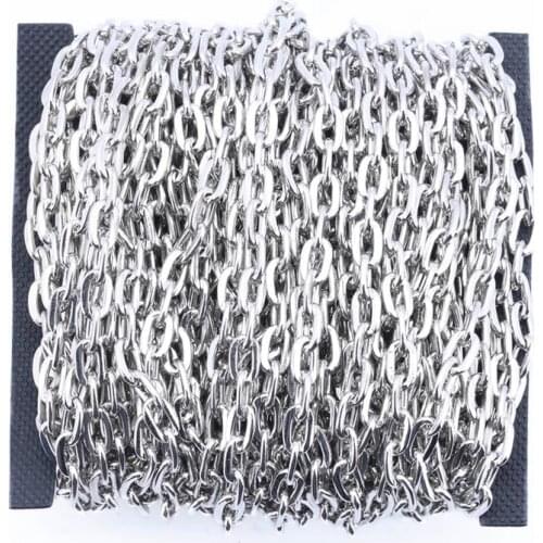 5m/lot 2x3mm Metal Open Link Square Chain Silver/Gold Color Bracelet Necklace Chain For Diy Jewelry Making Accessories Supplier