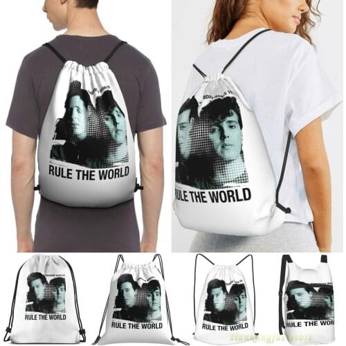 Tears For Fears Rule The World Men Outdoor Travel Gym Bag Waterproof Drawstring Backpack Women Fitness Swimming Bag