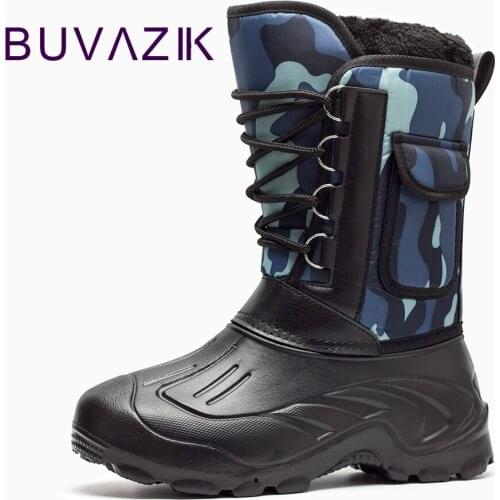 2017 mens waterproof snow boots Non-slip rubber hard-wearing Soles Detachable Plus cotton warm winter men shoes szie 41-46