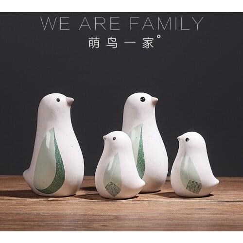 New Arrival Creative Ceramic Bird Figurines Home Decor Accessories Party Crafts Animal figure Living Room Ornaments kid of Gifts