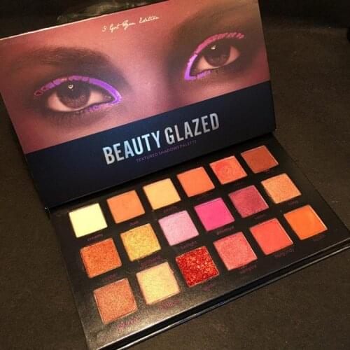 Beauty Glazed 18 Color Matte Pearlescent Eyeshadow Palette Waterproof Long-lasting Glitter Pigment Smoky Makeup Eye Shadow TSLM2