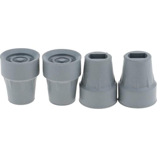 Grey 22mm 4x Durable Trekking Pole Cane Walking Hiking Stick Bottom Tips End