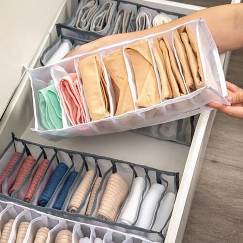 Foldable Underwear Bra Organizer Storage Box Separated Drawer Closet Organizers Boxes Socks Scarves Ties Socks Organizer Case