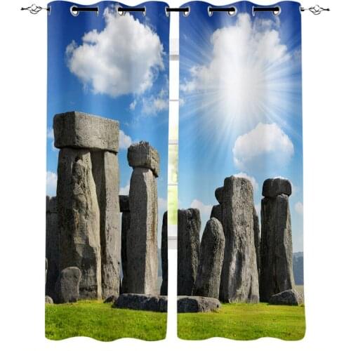 Monument Uk Blue Sky Sun Curtains for Living Room Bedroom Modern Home Decoration Window Curtain Kids Room Home Supplies