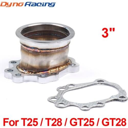T25 T28 GT25 GT28 8 BOLT to 3" V band Exhaust Manifold Converter Adaptor Flange BX102187