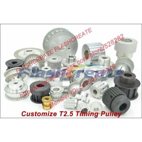 Specializing in the production of all kinds of T2.5 timing pulley pitch 2.5mm T2.5 Timing belt pulley customize T2.5 pulley