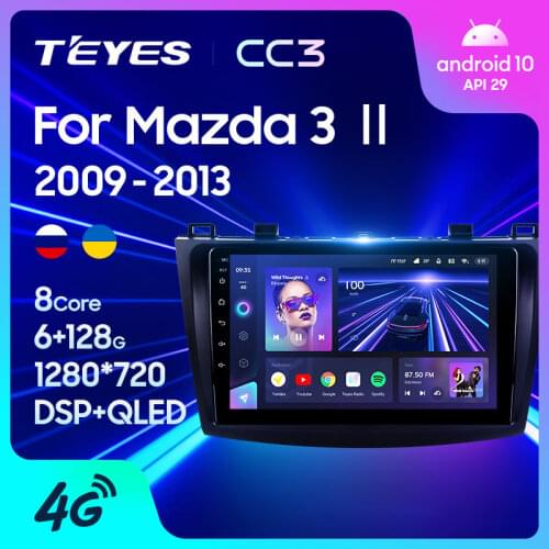 TEYES CC3 For Mazda 3 II 2 For Mazda3 BL 2009 - 2013 Car Radio Multimedia Video Player Navigation stereo GPS Android 10 No 2din 2 din dvd