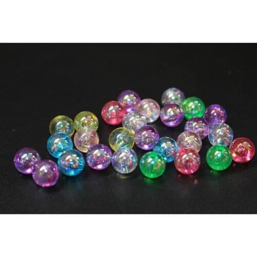 Tigofly 100 pcs/lot Plastic Colorful Fishing Beads 8mm Round Sinking Sea Rigs Lure Bait Fly Tying Materials Fishing Tackle