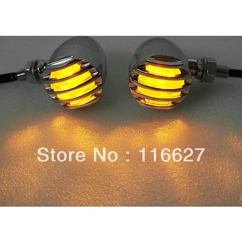 Robber Chrome Finned Grill Amber Turn Signal for Yamaha Road Star V Raider