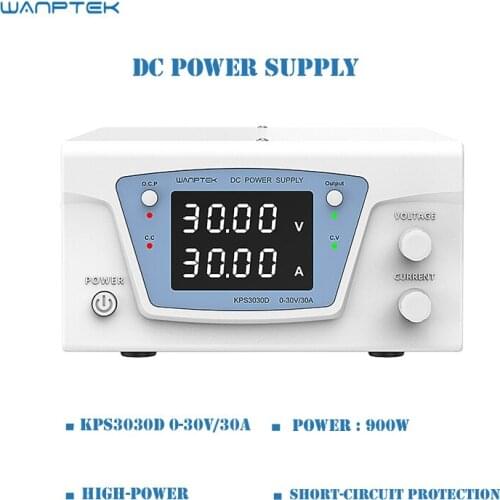 Wanptek New KPS3030D 30V 30A Upgrade Encoders High-power Digital Display Program-controlled Switching DC Regulated Power Supply
