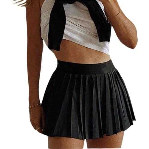Women Fashion Solid Color Pleated Skirt Ladies Stylish Skirt for Shopping Daily Wear