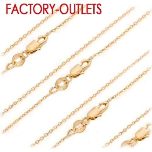 1PC Nice Accessories Findings 16"-30" Necklace Chains O Gold Link Rolo Chain+Lobeter Clasp Pendant Super Cheap