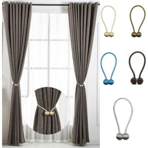 1Pc Pearl Magnetic Ball Curtain Tie Rope Backs Holdbacks Buckle Clips Accessory Rods Accessoires Hook Holder Home Decorations