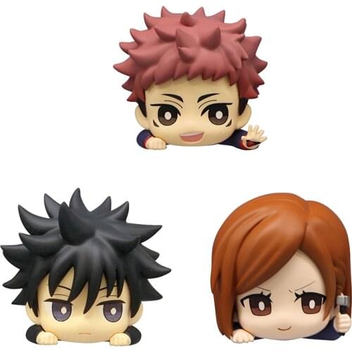 2021 In stock! 100MM new arrival Japanese original anime figure Q version Jujutsu Kaisen Itadori Yuji/Fushiguro Megumi lying