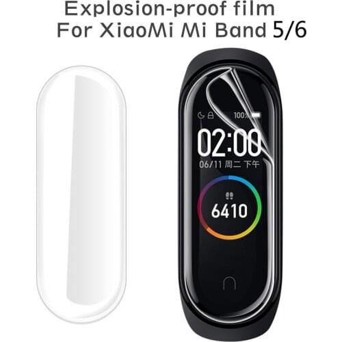 3D Curved TPU Protective Film For Miband 5 6 Soft Screen HD/Scratch Resistant Cover For XIiaomi SmartWatch Protector Accessories