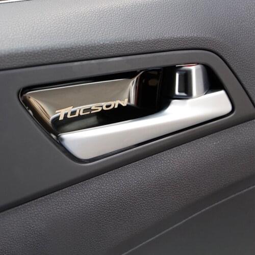 Car Interior Door Handle Ornament for Hyundai Tucson 2015-2020 Stainless Steel Accessories Car Styling 4pcs