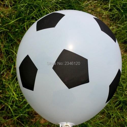 NASTASIA 50pcsPrinted football balloons 12inch 2.8g mixed color red yellow white orange Party decorations