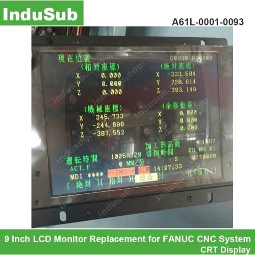 A61L-0001-0093 D9MM-11A 9 Inch LCD Monitor Replacement for FANUC CNC System CRT Display
