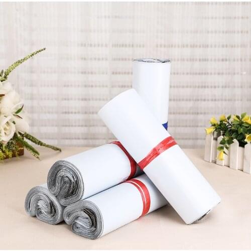 Retail 150Pcs/Lot White Poly Mailer Mailing Bag Pocket Express Courier Packing Bag Envelope Plastic Mailers Shipping Package Bag