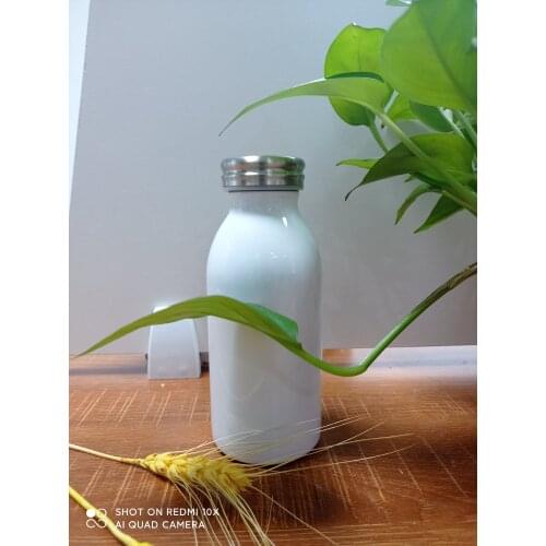 Stainless Steel 12oz Milk Bottle Double Wall Insulated Water Bottle with Sealed Lid for Drinking