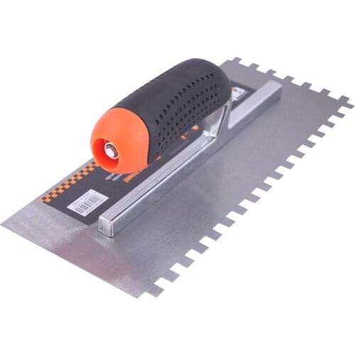 Home Improvement Toothed Trowel High-carbon Steel Flat-edged Trowel, Wall, Floor, Plastering, Troweling 85AC