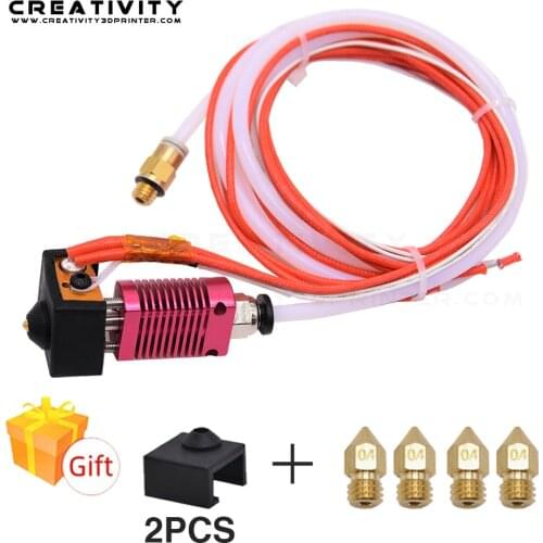 3D Printer Extruder Assembled Mk8 Hot End Kit For Ender3 / Ender3Pro/CR10 With Aluminum Heating Block 1.75Mm 0.4Mm Nozzle