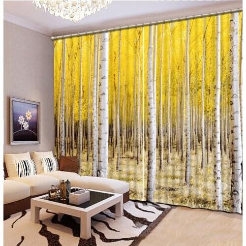 Forest curtains Scenery Beauty Digital Photo Printing Blackout 3D Curtains for Living Room Bedding Room tree curtain