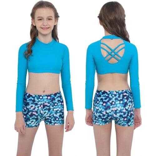 Kids Girls Stage Dancewear Sets Outfits Stretchy Sleeveless Tie-Dye Top Sport Yoga Running Gym Workout with Shorts Sports Suits