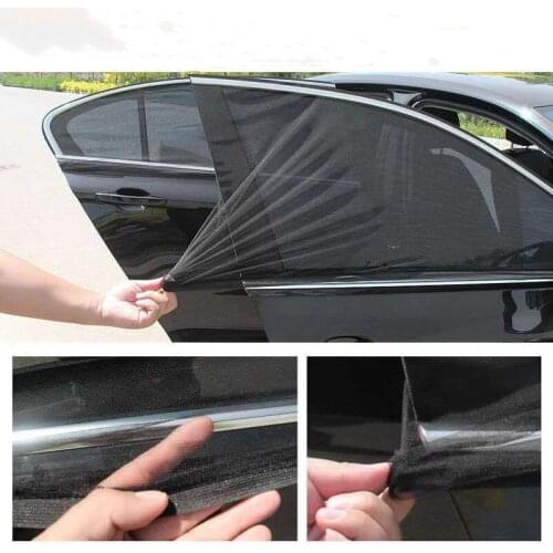 4pcs Car Front & Rear Side Window Sun Visor Shade Mesh Cover Sunshade insulation anti-mosquito Fabric Shield UV Protectorgeneric