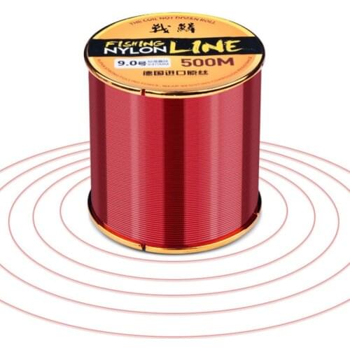 500M Fishing Line Fluorocarbon Coating Strong Swimming Mainline Tippet Nylon Line De Pesca Wear Resistant Standard Wire Diameter