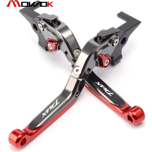 LOGO"TMAX" Accessories For YAMAHA TMAX 530 tmax530 2012-2015 2016 2017 2018 2019 Folding Extendable Brake Clutch Levers