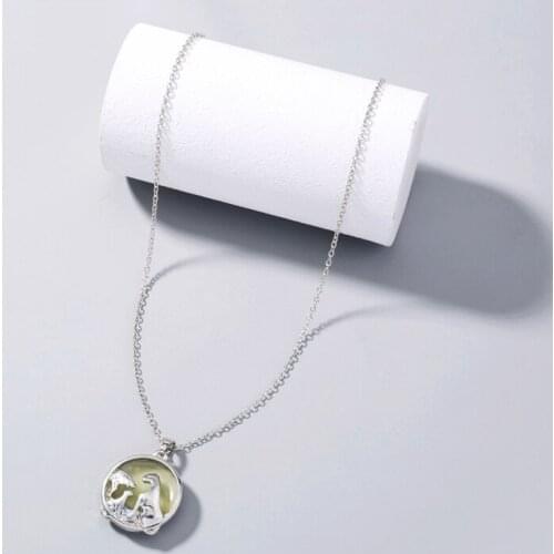 Fashion Creative Design Hollow Out Lion Animal Necklace Silver Color Necklaces For Women Party Jewelry Accessories Gift