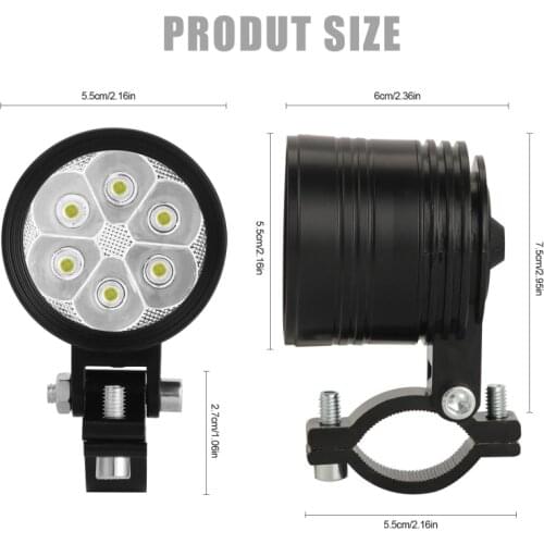 High-power Electric Motorcycle Spotlights Led Battery Motorcycle Lamp Spotlight Lens 4/6 LED Headlights LED Bulb Auto Fog Light