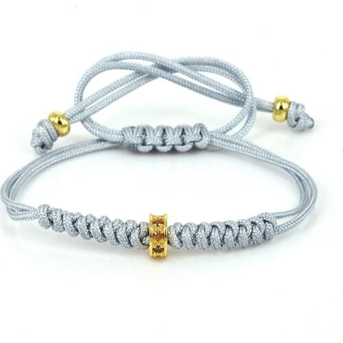 New Anil Arjandas Macrame Bracelets 24K Micro Pave CZ Spacer Briading Macrame Bracelet for Men Jewelry ZZB-43