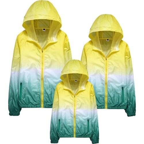 Father Son Matching Clothes Sunscreen Clothing Mother Father Baby Outfits UV Protection Waterproof Outdoor Sportswear Hoodies