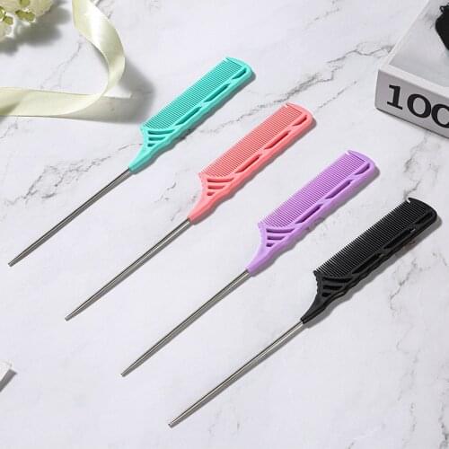Professional Salon Hair Style Rat Tail Comb Anti-static Fine-Tooth Highlighting Comb Hair Edge Trimmer Styling Beauty Tools