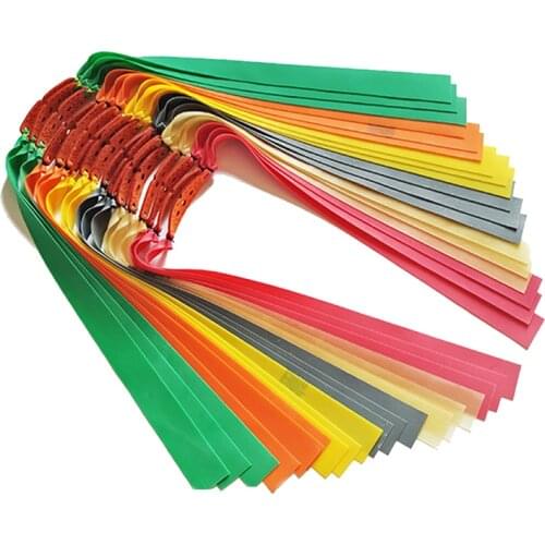 10 Thick and Durable Delicate Natural Latex Slingshots Flat Rubber Strap Slingshots Four sizes 0.65 / 0.75 / 0.8 / 1m