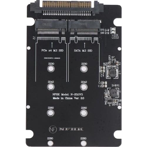 SATA M.2 SSD To 2.5“ SATA NVMe M.2 NGFF SSD To SFF-8639 Adapter Converter