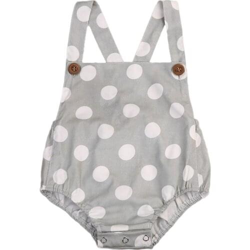 Able Infant Baby Girl Gray Sleeveless Romper Play suit Jumpsuit Outfit Set Clothes 0-18 M